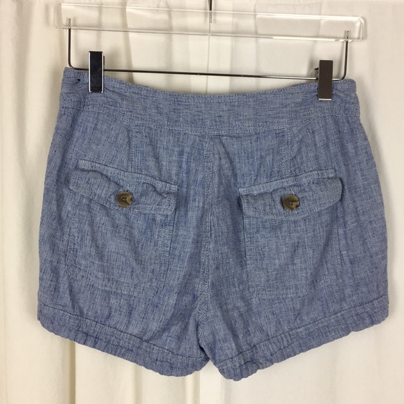 Express Sailor Linen Button Front Shorts - Picture 2 of 6